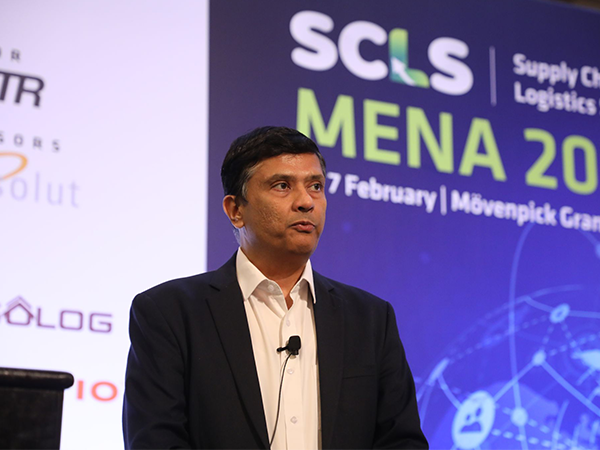 Manoj Kanal (Managing Director MEA, apsolut Group) bei den Supply Chain und Logistics Summits in Dubai